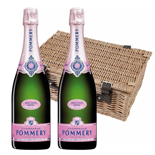 Pommery Rose Brut Champagne 75cl Twin Hamper (2x75cl)
